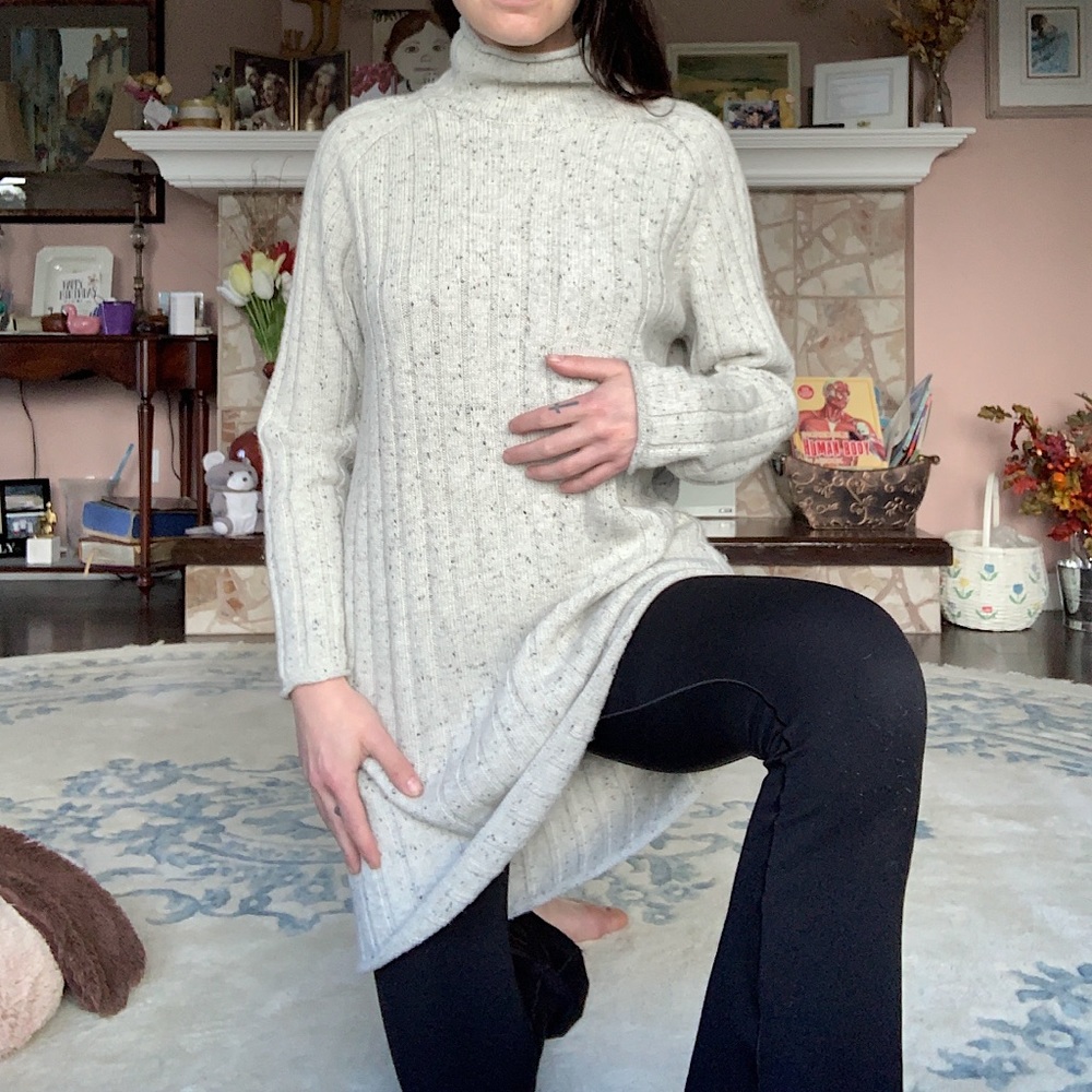 Frank & Oak long wool turtleneck sweater